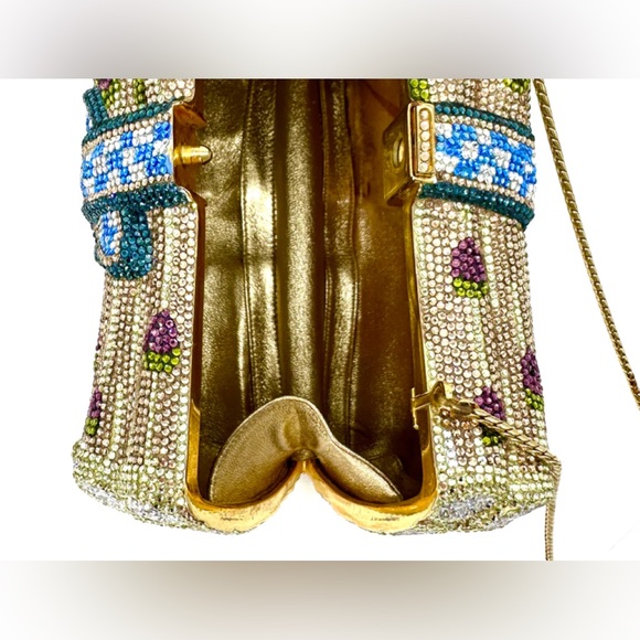 Authentic Judith Leiber Crystal Asparagus Minaudière - Picture 13 of 16